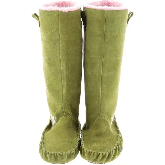 Naughty Monkey Boots/Pink & Green/Size 9.5/ New-No tags - Picture 3 of 11